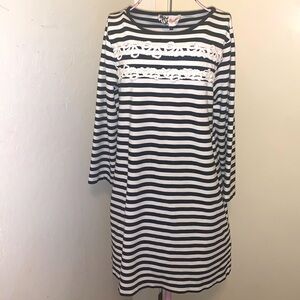 Boutique by Jaeger Women's Black/White Stripe Dress- Size: Small